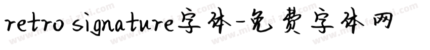 retro signature字体字体转换